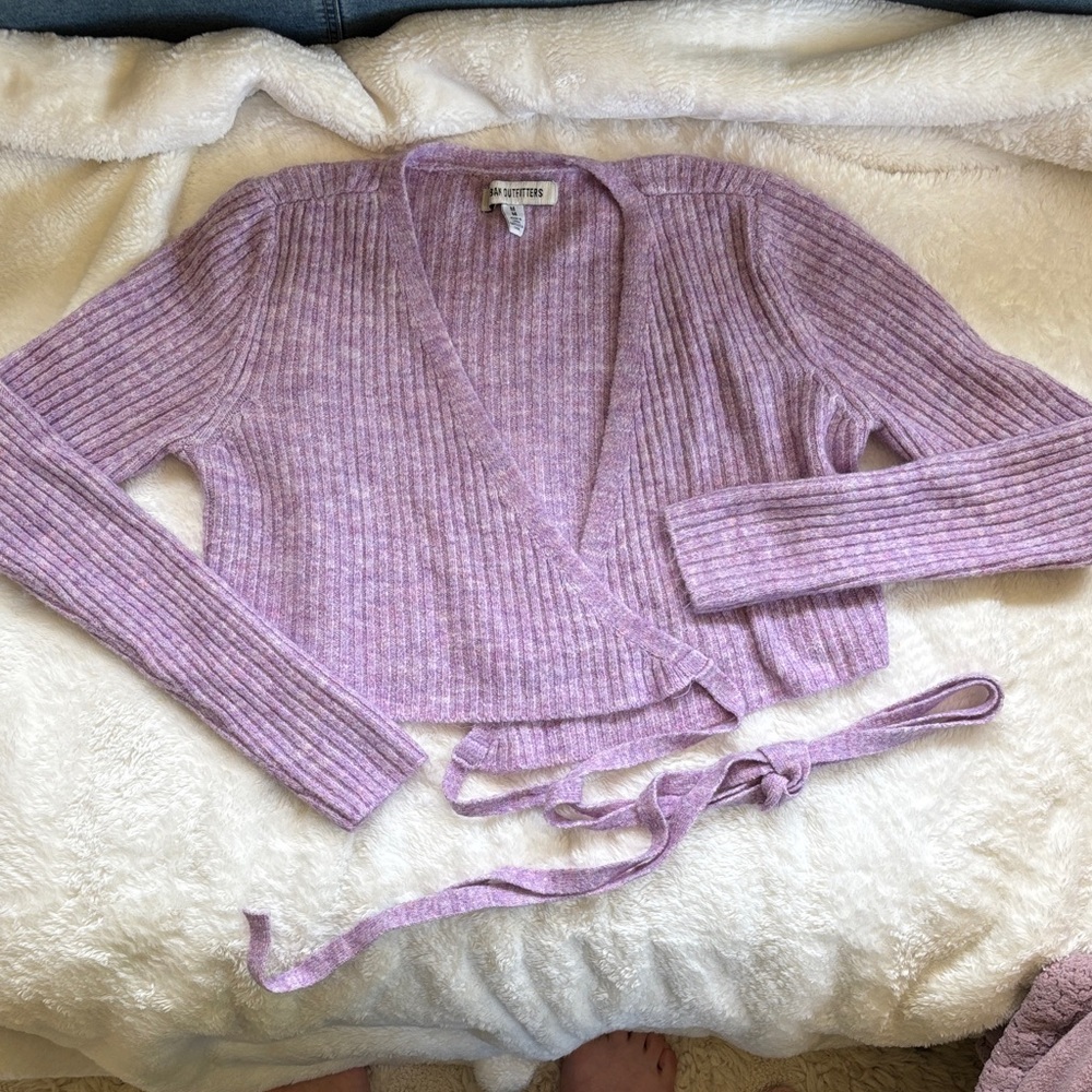 Urban Outfitters Purple Wrap Cardigan